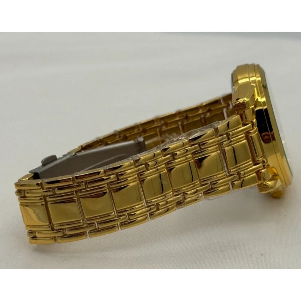 Oruss Gold Colored Men's Stainless Steel Watch W/Skeleton Dial & Luminous Hands